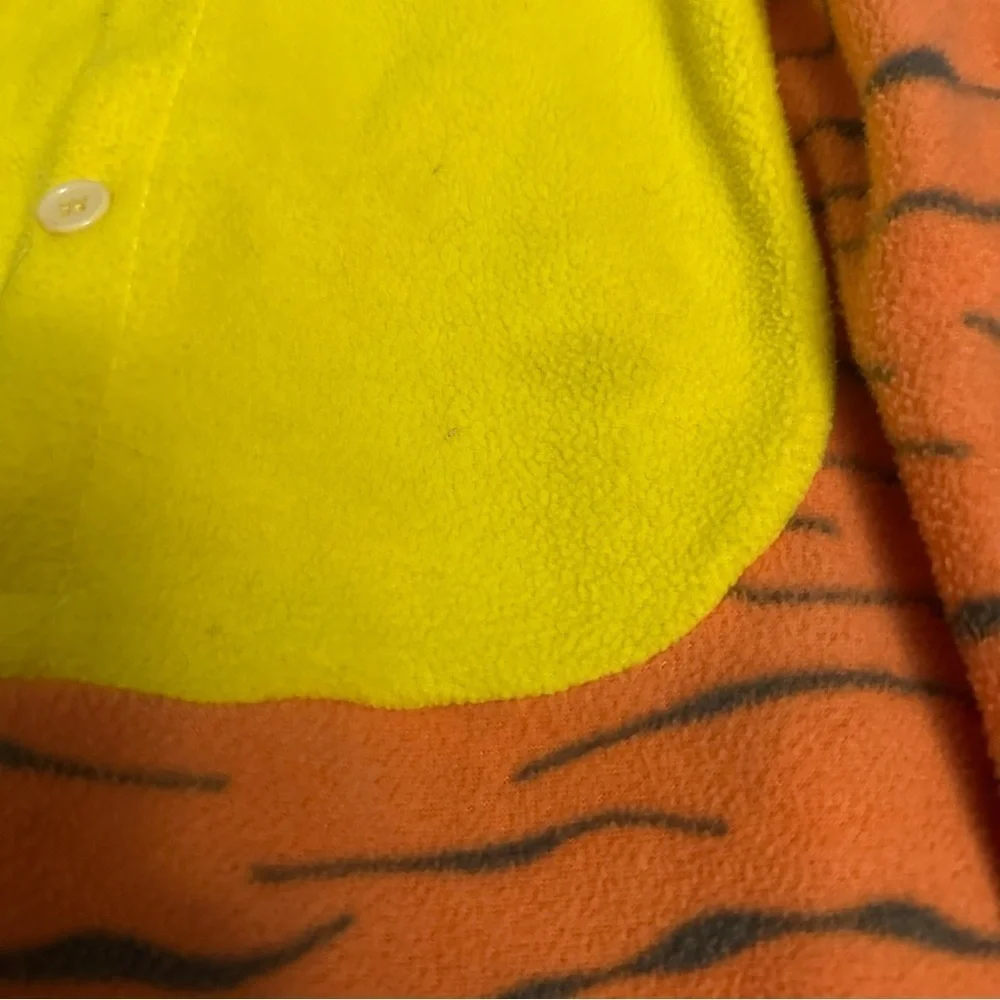 Tiger Striped Orange and Yellow Kids Footie Pajamas
